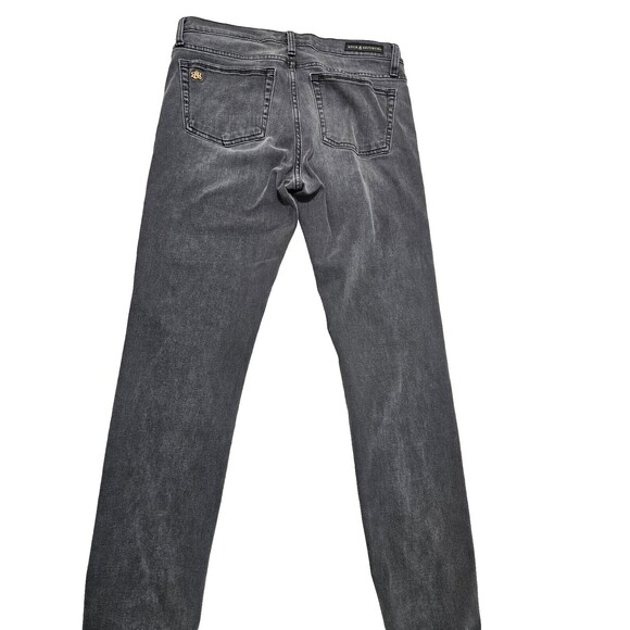 Rock & Republic Skinny Berlin Jeans Meter Black Chain Cotton Blend Size 12 - Picture 2 of 11